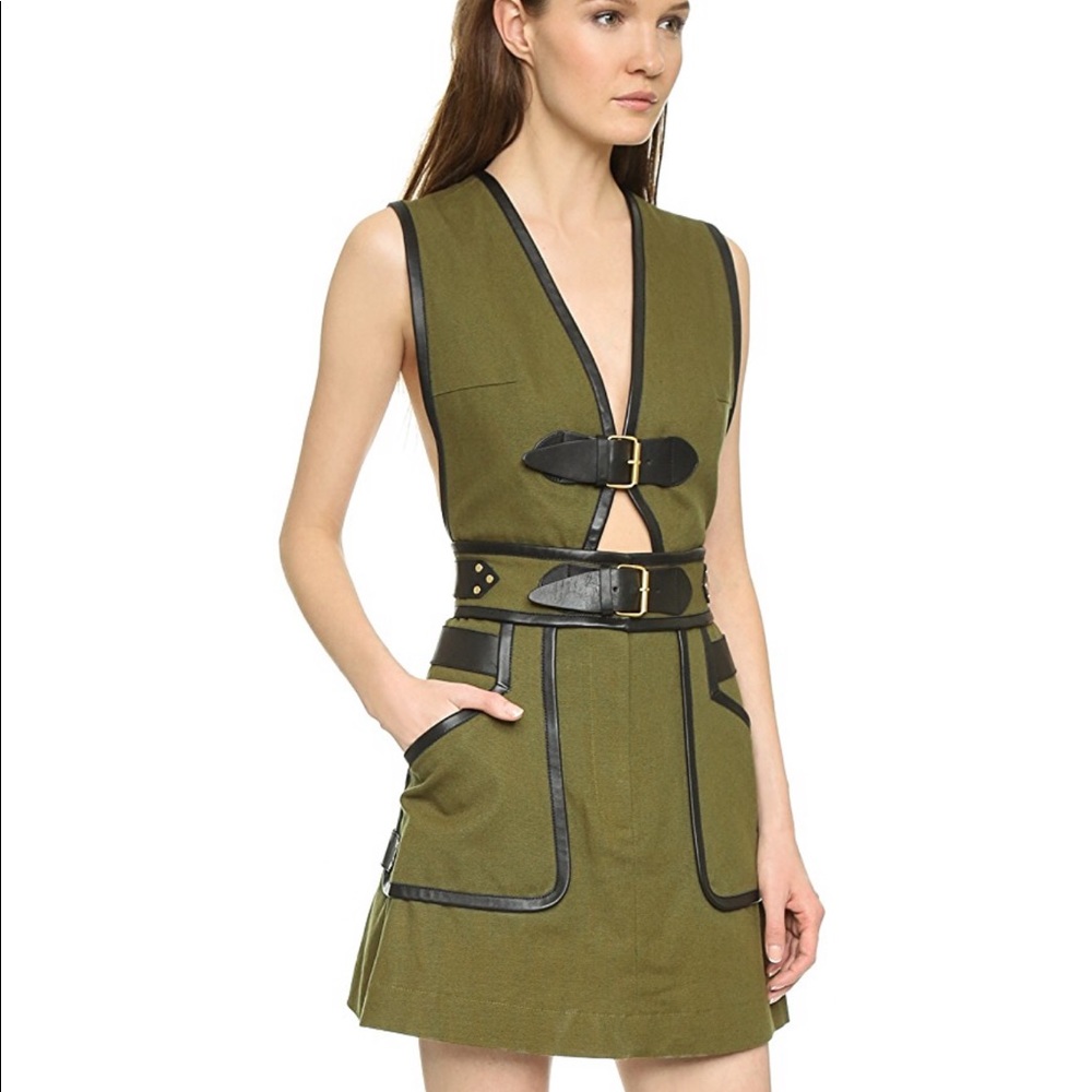 Derek Lam 10 Crosby Apron Dress With Buckles 0